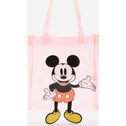 Transparentna torba shopper z Myszką Miki - Kremowy. Białe torby damskie na zakupy Reserved, bez wzorów, bez dodatków. Za 49,99 zł.