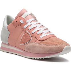 Sneakersy PHILIPPE MODEL - Tropez TRLD WZ73 Mondial Veau Rose. Różowe półbuty damskie marki Philippe Model, bez wzorów, ze skóry, bez obcasa, na płaskiej podeszwie, bez zapięcia. Za 1159,00 zł.