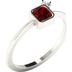 Złoty pierścionek z diamentem i syntetycznym rubinem. Szare pierścionki damskie Art of Diamond & Co., z diamentem, złote. W wyprzedaży za 351,95 zł.