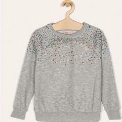 Kids Only - Bluza dziecięca 110-164 cm. Szare bluzy dziewczęce Kids Only, z aplikacjami, z bawełny, bez rękawów, bez kaptura. Za 119,90 zł.