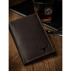 Portfel męski skórzany RFID Buffalo Wild N4-B-MHU brązowy - Brązowy. Pomarańczowe portfele męskie BUFFALO WILD, bez wzorów. Za 49,99 zł.