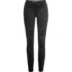 Dżinsy biker bonprix czarny denim. Czarne jeansy damskie bonprix. Za 129,99 zł.