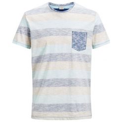 Jack&Jones T-Shirt Jorstanly Stripe Ss Crew Neck Plume Slim (Rozmiar S). Szare t-shirty męskie marki Jack&Jones, s, z bawełny. W wyprzedaży za 44,00 zł.