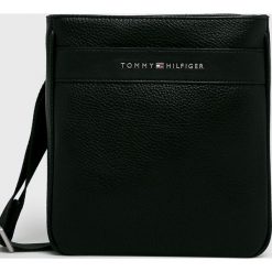 Tommy Hilfiger - Torebka. Czarne torby męskie skórzane TOMMY HILFIGER, w paski, ze skóry ekologicznej, sportowe. W wyprzedaży za 299,90 zł.