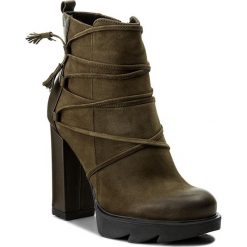 Botki EDEO - 3117-887/886 Oliwka. Zielone botki damskie skórzane marki Edeo. W wyprzedaży za 259,00 zł.