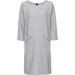 Sukienka bonprix jasnoszary melanż. Szare sukienki damskie bonprix, bez wzorów, bez kołnierzyka, bez rękawów. Za 34,99 zł.