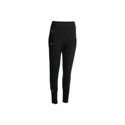 Spodnie dresowe fitness damskie. Czarne bryczesy damskie DOMYOS, l, z bawełny, na fitness i siłownię. Za 79,99 zł.