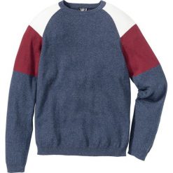 Swetry klasyczne męskie: Sweter Regular Fit bonprix niebieski indygo – czerwony