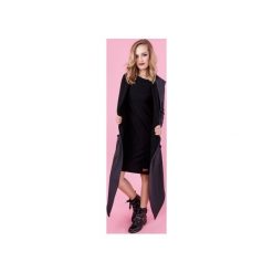 CHARAKTERNY PŁASZCZ SCARLETT - GRAFITOWY. Szare płaszcze damskie marki Madnezz, xl, z elastanu, długie. Za 249,00 zł.
