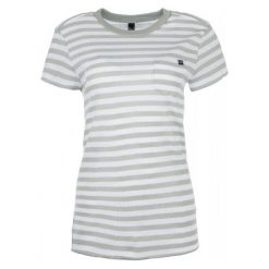 FOX T-Shirt Damski Striped Out Crew S Kremowy. Białe koszulki damskie marki FOX, s, w paski, bez kołnierzyka. W wyprzedaży za 100,00 zł.