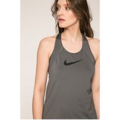 Nike - Top. Szare topy damskie Nike, s, z elastanu, z okrągłym kołnierzem. Za 99,90 zł.