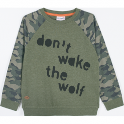 Koszulka. Brązowe t-shirty chłopięce YES NO WOW, z nadrukiem, z dzianiny, z długim rękawem. Za 55,90 zł.