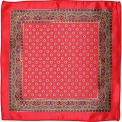 Czerwona Elegancka Poszetka Męska -ALTIES- Mix Wzorów, Paisley, Kwiaty POSZALTS0328. Czerwone poszetki męskie Alties, w kwiaty, eleganckie. Za 27,00 zł.