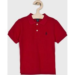 Polo Ralph Lauren - Polo dziecięce 92-104 cm. Czerwone t-shirty chłopięce Polo Ralph Lauren, bez wzorów, z bawełny, z krótkim rękawem. Za 159,90 zł.