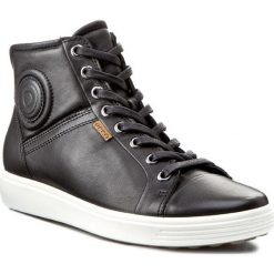 Sneakersy ECCO - Soft 7 Ladies 43002301001 Black. Czarne półbuty damskie ecco, na imprezę, bez wzorów, ze skóry, bez obcasa, na obcasie, bez zapięcia. W wyprzedaży za 379,00 zł.
