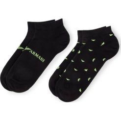 Zestaw 2 par niskich skarpet męskich Emporio Armani 302228 9P292 00020 r.39/46. Czarne skarpetki męskie Emporio Armani, bez wzorów. Za 69,00 zł.