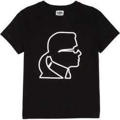 Karl Lagerfeld - T-shirt dziecięcy 126-150 cm. Białe t-shirty chłopięce KARL LAGERFELD, z nadrukiem, z bawełny, bez rękawów. W wyprzedaży za 139,90 zł.