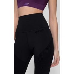 Legginsy treningowe damskie z wysokim stanem 4FPro SPDF408 - czarny. Czarne legginsy damskie marki 4f, bez wzorów, z dzianiny. Za 179,99 zł.