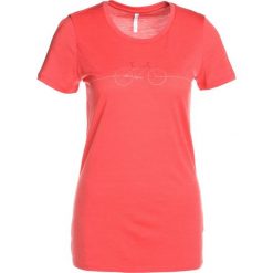 Topy sportowe damskie: Icebreaker TECH LITE LOW CREWE CADENCE Tshirt z nadrukiem poppy red
