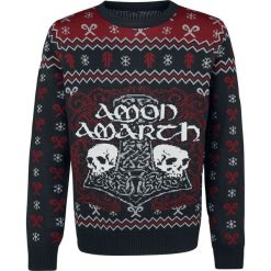 Amon Amarth Holiday Sweater 2018 Sweter z dzianiny wielokolorowy. Czarne swetry klasyczne męskie Amon Amarth, m, z napisami, z dzianiny, z dekoltem na plecach. Za 264,90 zł.