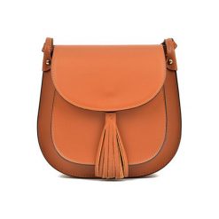 Torebka w kolorze koniaku - (S)24 x (W)22 x (G)6,5 cm. Brązowe torebki klasyczne damskie Bestsellers bags, w paski, z materiału. W wyprzedaży za 249,95 zł.