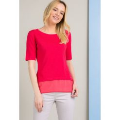 Sweter z koszulową wstawką II. Swetry damskie Monnari, bez wzorów, z wiskozy, z krótkim rękawem, krótkie, bez kaptura. Za 79,50 zł.