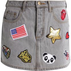 Kengstar Spódnica mini denim grey. Szare spódniczki damskie marki Kengstar, bez wzorów, z bawełny, mini. W wyprzedaży za 405,30 zł.