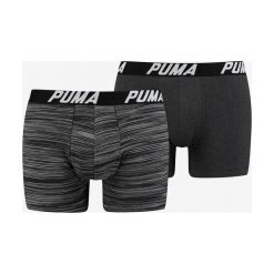 Puma 2-pack Bokserki Czarny Szary. Szare bokserki męskie Puma, bez wzorów, z elastanu. Za 85,95 zł.