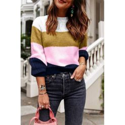 Sweter damski TIMMY. Bluzy damskie IVET, w paski, z bawełny, bez rękawów, bez kaptura. W wyprzedaży za 69,00 zł.