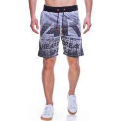 Krótkie spodenki męskie szare Recea. Szare spodenki i szorty męskie Recea, xl, bez wzorów, z bawełny, krótkie. Za 39,99 zł.