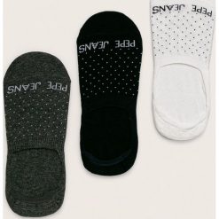 Pepe Jeans - Stopki Val (3-pack). Białe skarpetki damskie Pepe Jeans, bez wzorów, z elastanu. Za 69,90 zł.