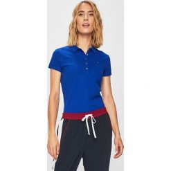 Tommy Hilfiger - Top. Niebieskie bluzki damskie TOMMY HILFIGER, s, bez wzorów, z elastanu, bez kołnierzyka. W wyprzedaży za 199,90 zł.