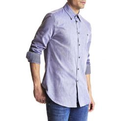 Trussardi Jeans koszula męska 52C00108-1T003099 40 niebieska. Niebieskie koszule męskie Trussardi Jeans, m, bez wzorów, z jeansu, bez kołnierzyka, bez rękawów. Za 509,00 zł.