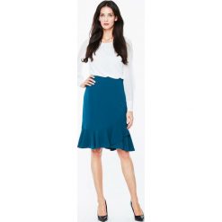 Elegancka spódnica L'AF HOLITA. Niebieskie spódniczki dziewczęce L’AF, bez wzorów, z tkaniny, eleganckie, rozkloszowane. W wyprzedaży za 149,00 zł.