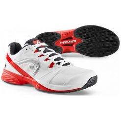 Head Nitro Pro Clay Men White/Red 42,0. Czerwone buty sportowe męskie Head, bez zapięcia, tenisowe. W wyprzedaży za 429,00 zł.