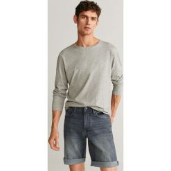 Mango Man - Szorty jeansowe Rock. Szare spodenki i szorty męskie Mango Man, bez wzorów, z elastanu, casualowe. W wyprzedaży za 111,90 zł.