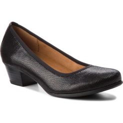 Półbuty CAPRICE - 9-22300-21 Black Reptile 010. Czarne półbuty damskie skórzane marki Caprice, na obcasie. W wyprzedaży za 189,00 zł.