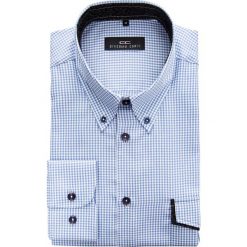 Koszula BIAGIO slim 15-03-21-K. Niebieskie koszule męskie Giacomo Conti, s, w kratkę, z bawełny, eleganckie, button down, bez rękawów. Za 199,00 zł.