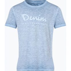 DENIM by Nils Sundström - T-shirt męski, niebieski. Niebieskie t-shirty męskie z nadrukiem DENIM by Nils Sundström, l, z denimu. Za 49,95 zł.