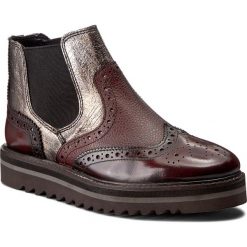 Buty zimowe damskie: Sztyblety LANQIER – 39C607 Bordowy