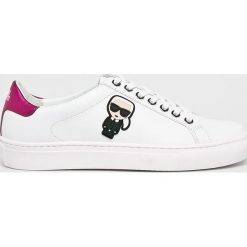 Karl Lagerfeld - Buty Karl Ikonik Lo Lace. Białe buty sportowe damskie KARL LAGERFELD, bez wzorów, ze skóry, sportowe. Za 669,90 zł.