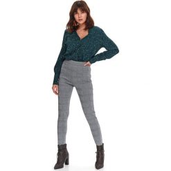 Legginsy w kratę. Brązowe legginsy damskie Top Secret, bez wzorów. W wyprzedaży za 39,99 zł.