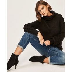 Answear - Sweter. Czarne swetry damskie ANSWEAR, s, bez wzorów, z wełny, bez rękawów, bez kaptura. W wyprzedaży za 69,90 zł.