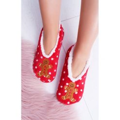 Domowe Damskie Baleriny SOXO Świąteczne Ciastek. Baleriny damskie Soxo, bez wzorów, z gumy, wizytowe, bez obcasa. Za 25,99 zł.