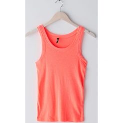 Neonowy top - Pomarańczowy. Pomarańczowe topy damskie Sinsay, s, bez wzorów, bez kołnierzyka. Za 9,99 zł.