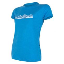 Sensor Damski T-Shirt Merino Active Pt Mountains , Niebieski, M. Niebieskie koszulki termoaktywne damskie marki Sensor, m, z nadrukiem, z wełny. W wyprzedaży za 203,95 zł.