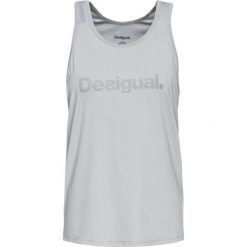Top Desigual Essential 19WOTK02. Szare bluzki damskie Desigual, l, bez wzorów, z elastanu, polo, bez rękawów. W wyprzedaży za 79,00 zł.
