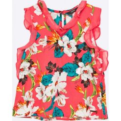 Guess Jeans - Top dziecięcy 118-175 cm. Różowe topy damskie Guess Jeans, z aplikacjami, z poliesteru, bez kołnierzyka, bez rękawów, bez kaptura. W wyprzedaży za 99,90 zł.