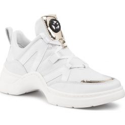 Sneakersy NESSI - 19645 Biały. Białe półbuty damskie Nessi, ze skóry. Za 349,00 zł.