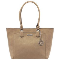 Tamaris Damska Elsa Shopping Bag 2817182-367 Cognac Comb. Brązowe torebki klasyczne damskie Tamaris, bez wzorów, bez dodatków. W wyprzedaży za 262,00 zł.
